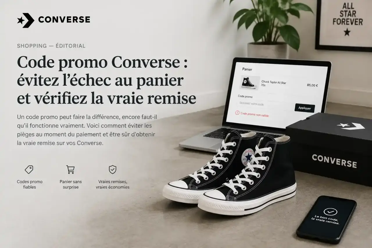 Code promo Converse : évitez l’échec au panier et vérifiez la vraie remise