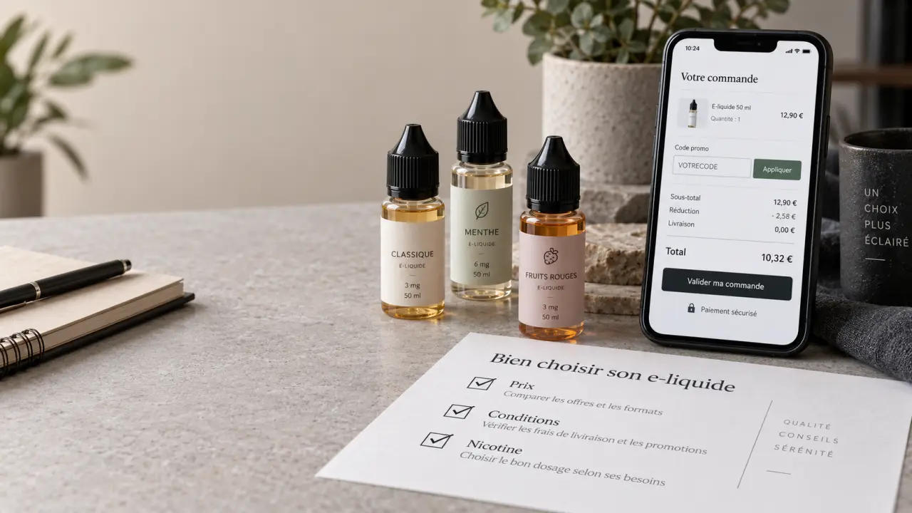 Code promo e-liquide : vérifiez le prix, les conditions et la nicotine avant de commander