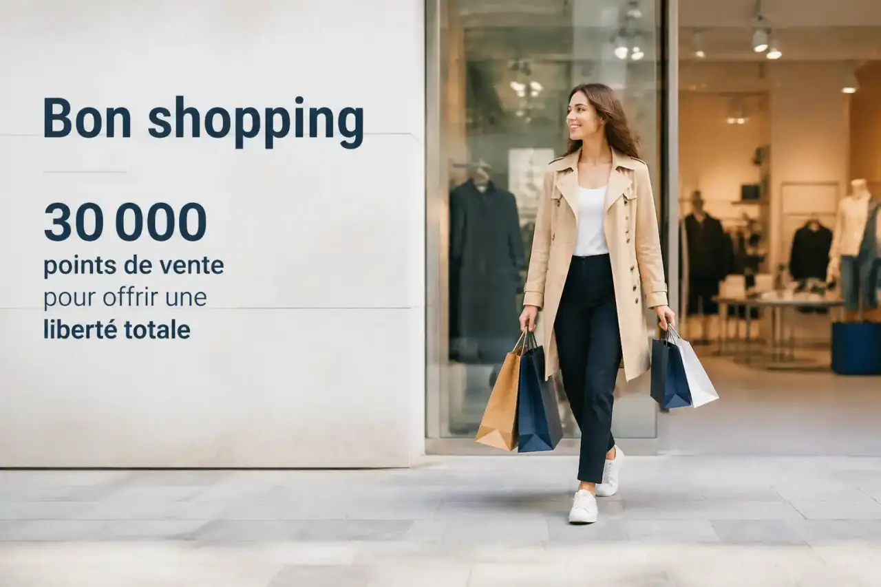 Bon shopping : 30 000 points de vente pour offrir une liberté totale