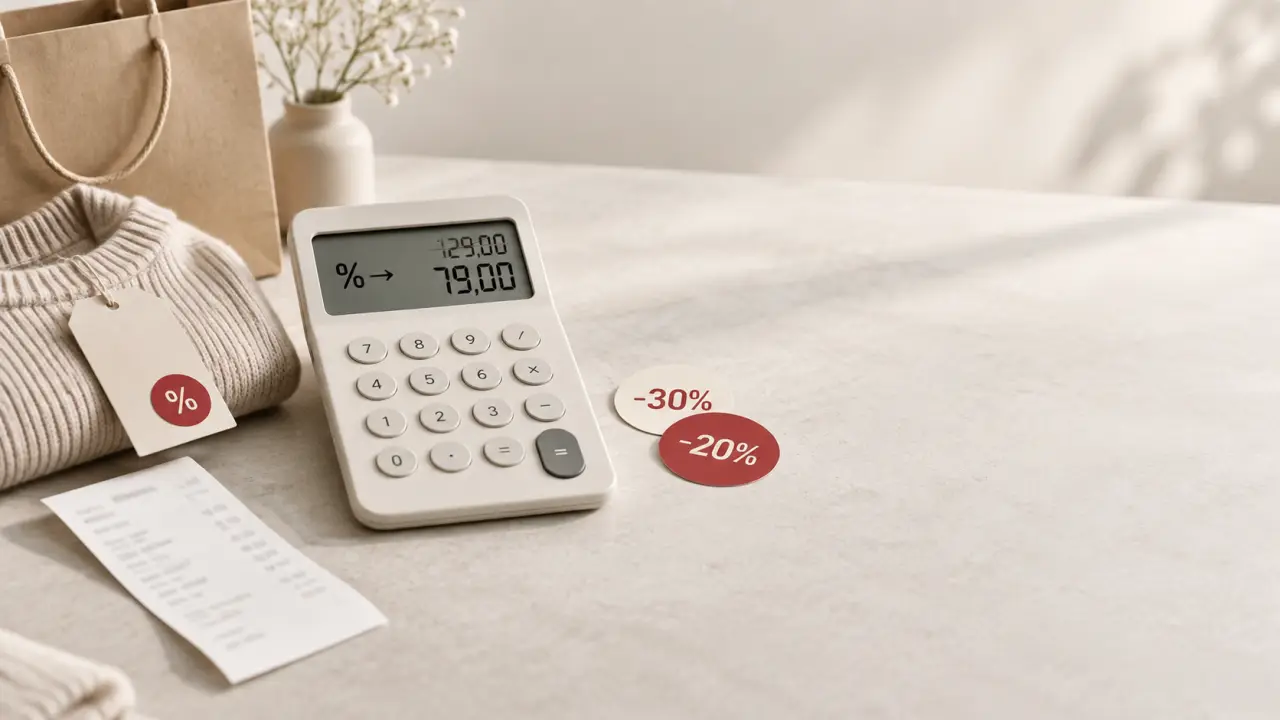 Calculateur soldes : obtenez le prix final et l’économie réelle, même avec deux démarques